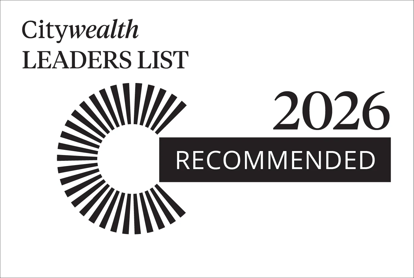 Citywealth Leaders List 2026 Recommended badge