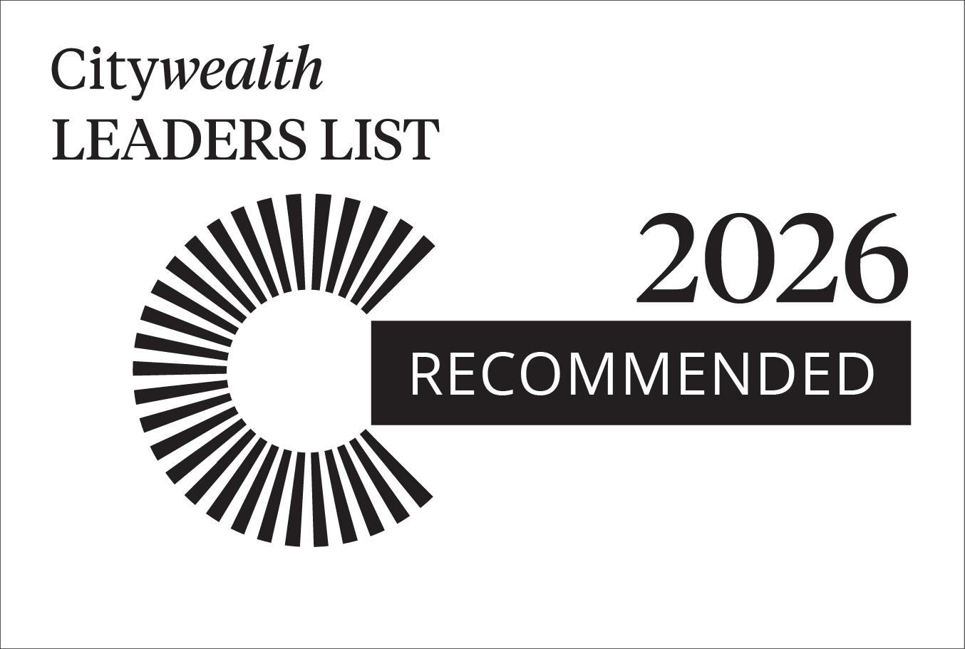 Citywealth Leaders List 2026 Recommended badge